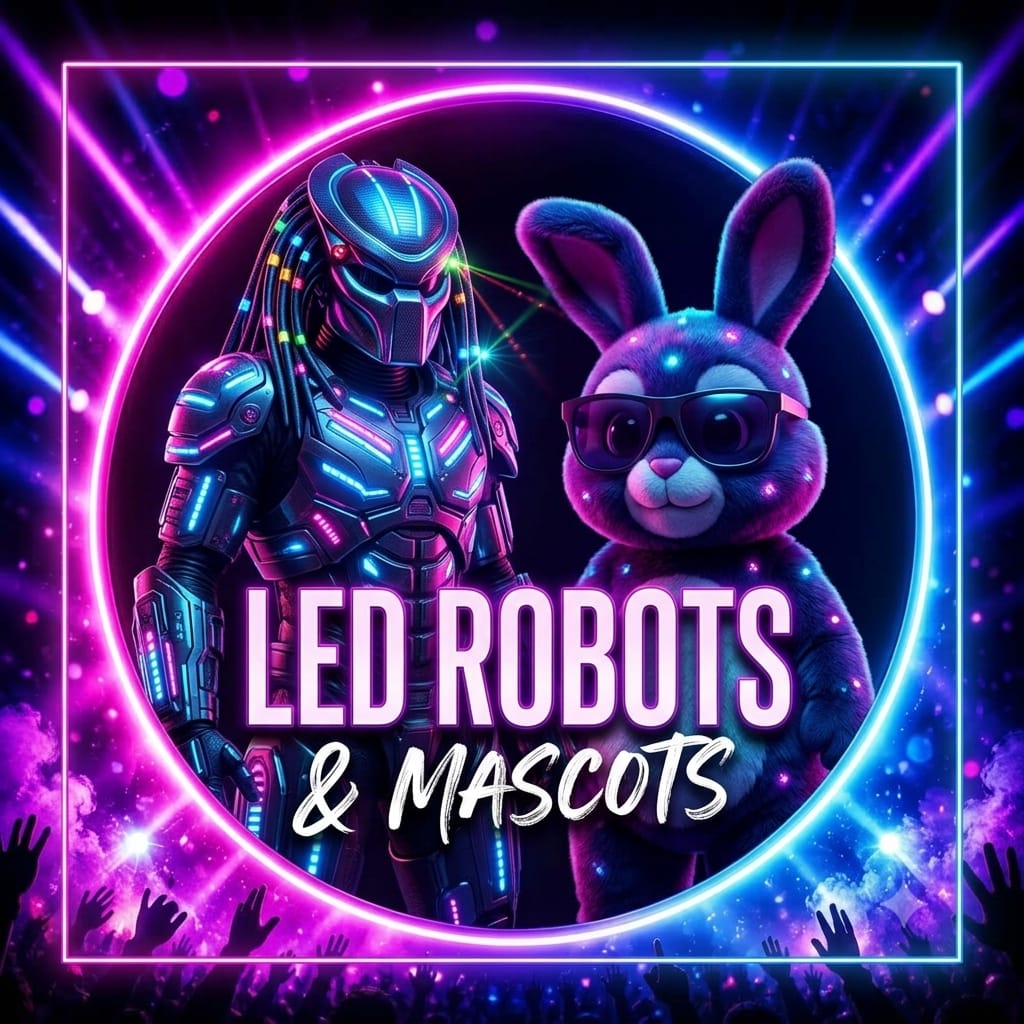robot led y muÃ±ecos